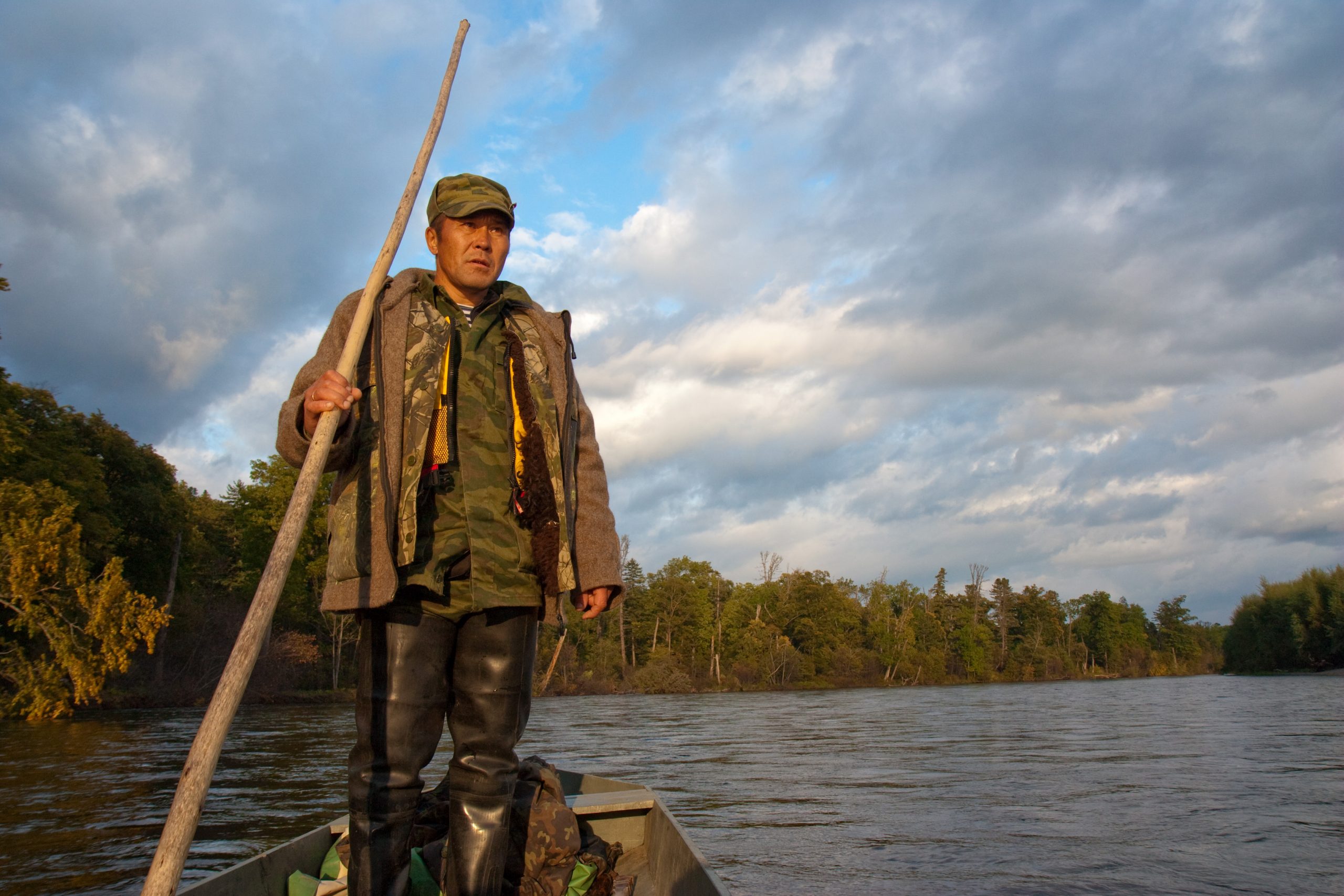 man on a boat in bikin national park