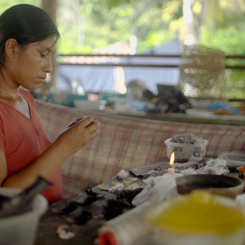 woman working with her hands