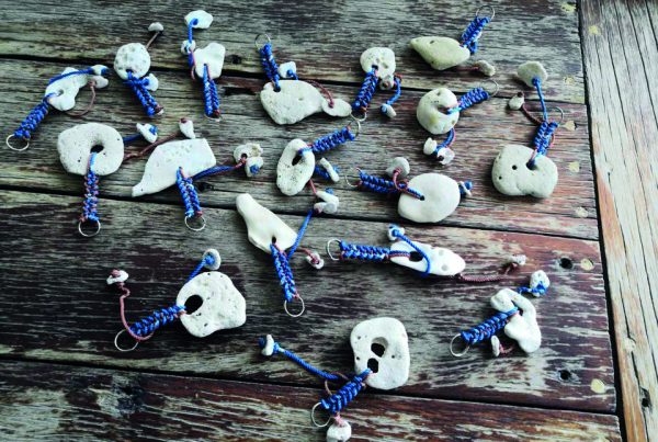 Keyrings made from shell