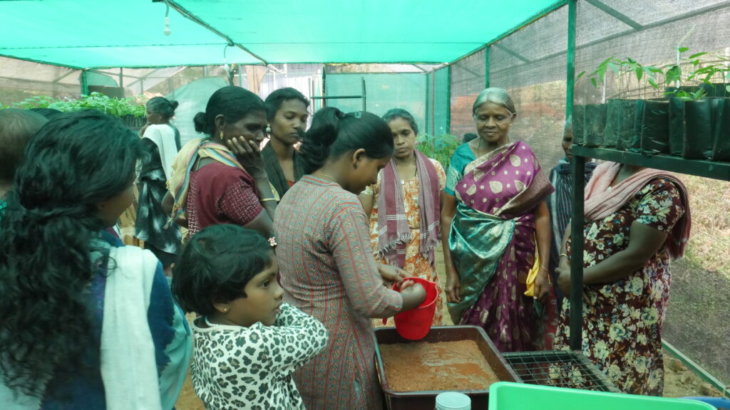 Renju K R leading a nursery training