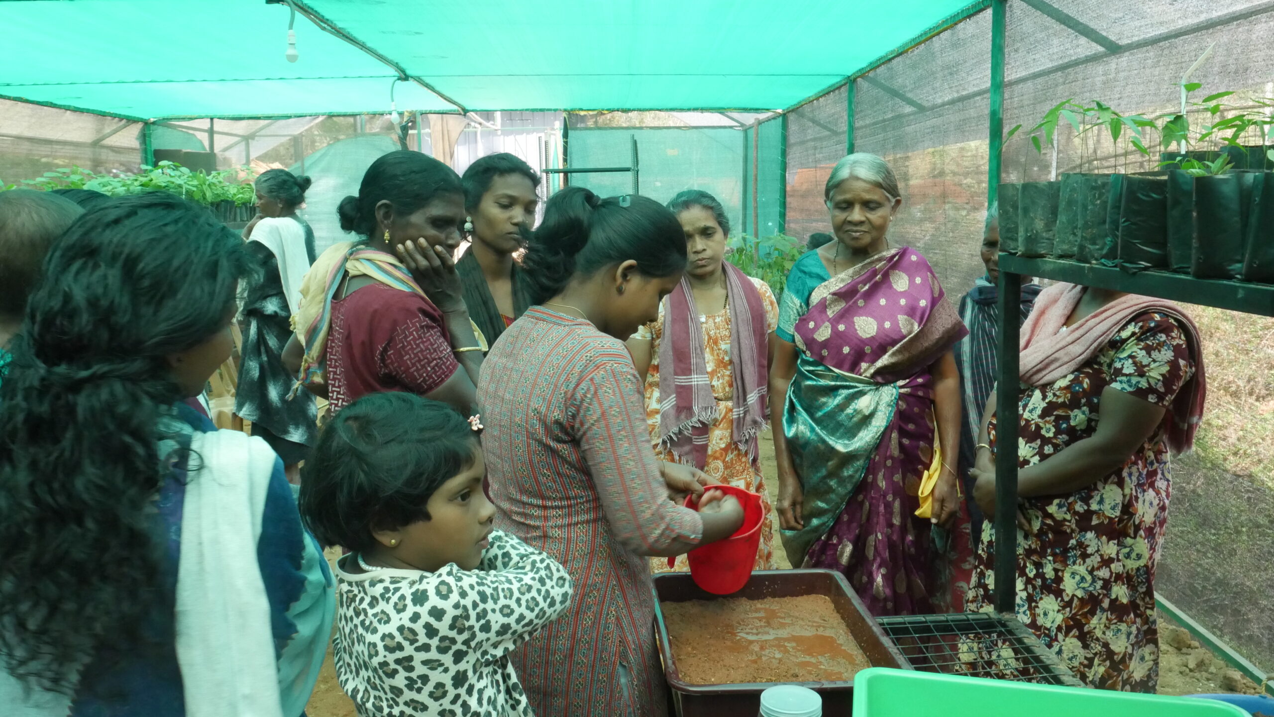 Renju K R leading a nursery training