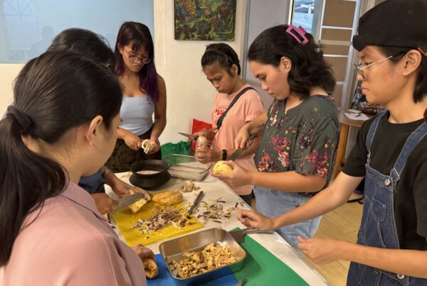 A participatory community cooking workshop with the youth using recipes from the cookbooks